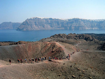 santorini hiking - volcano hiking