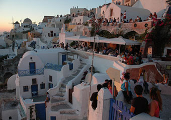 santorini greece - oia sunset