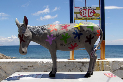 Donkey Republic Exhibition in Santorini