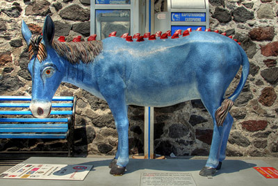 Donkey Republic Exhibition in Santorini