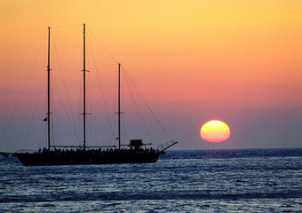 santorini greece - oia sunset