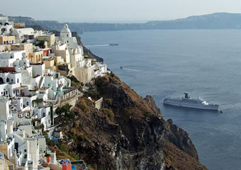 santorini greece - santorini view