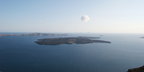 santorini volcano - volcano sunset