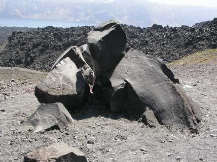 santorini volcano - volcano rock