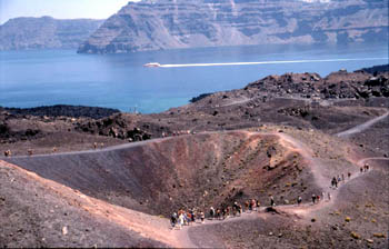 santorini volcano tours - nea kameni crater
