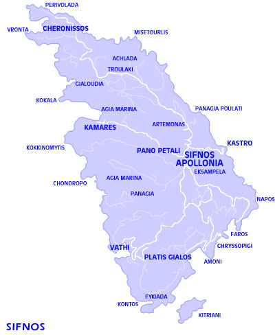 sifnos island - sifnos map