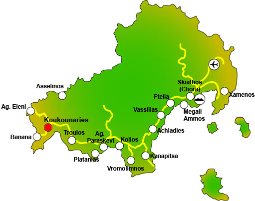 Skiathos map