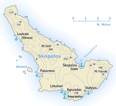 skopelos - skopelos map