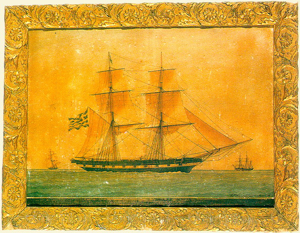 spetses - Oil painting of Orloffs' ship