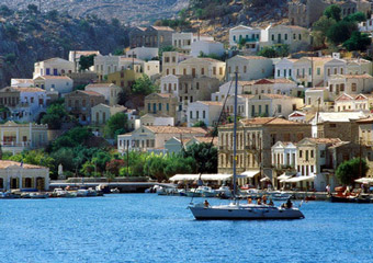 symi greece - neoclassiacal building