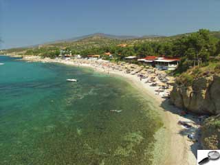 greek islands thassos - pefkari beach
