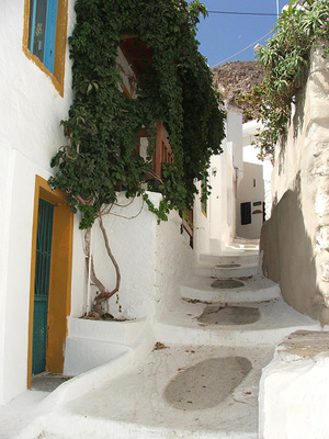 tilos - megalo chorio village