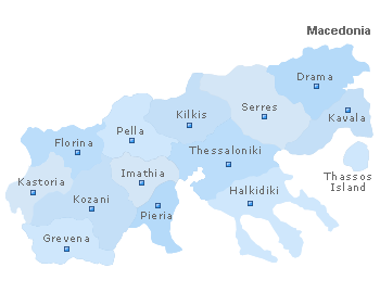 greece - map of macedonia