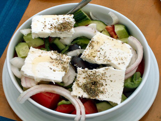 tzia island greece - greek salad